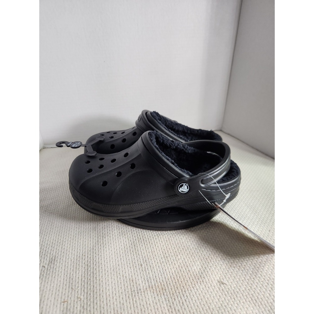 NWT Ralen Sherpa‎ Lined Crocs Clog Relaxed Fit Black Men's 6 Womens 8 Authentic